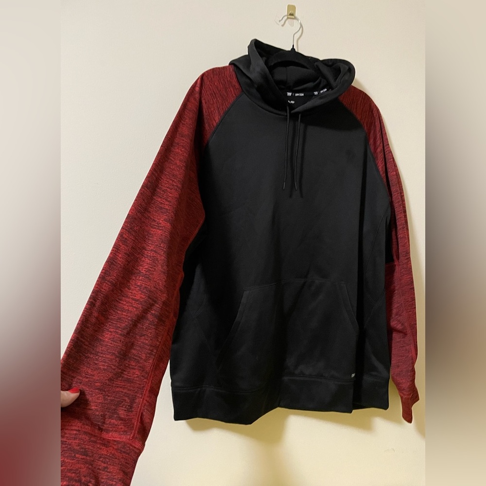 NWT Men’s Tek Gear Dry Tek Red‎ and Black Hoodie - XL - Picture 2 of 7